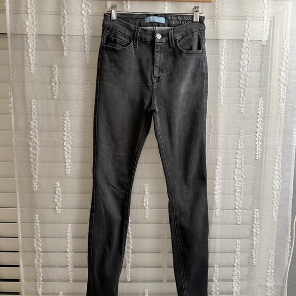 7 FAM B(AIR) DENIM HIGH WAIST ANKLE SKINNY IN EVENING GREY - Picture 1 of 3